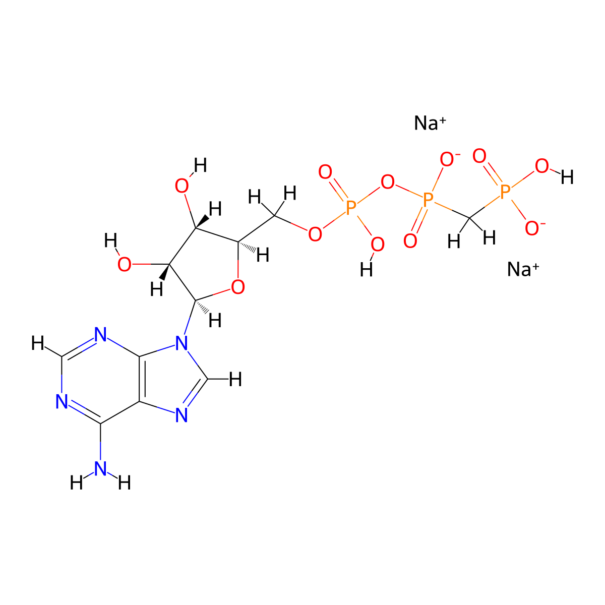 AMP-PCP disodium salt molecular structure, CAS 7414-56-4