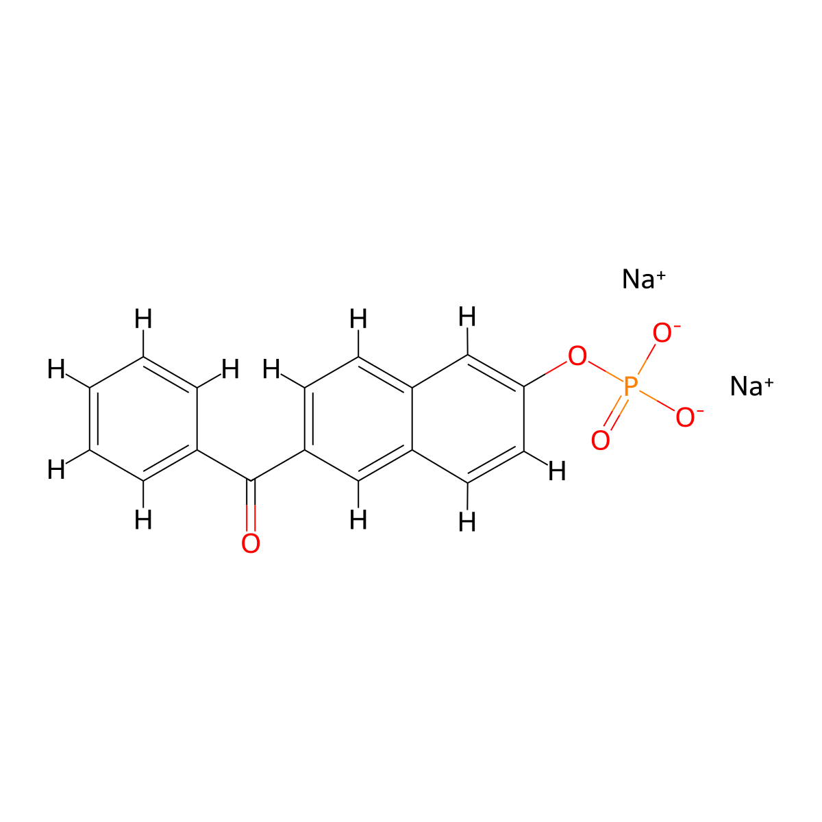6-Benzoyl-2-naphthyl phosphate disodium molecular structure, CAS 74144-43-7