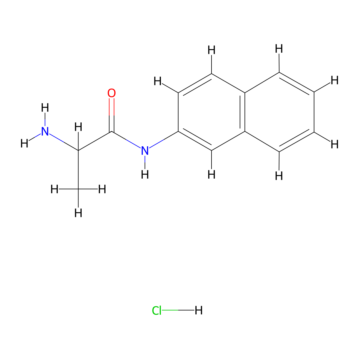 N-DL-alanyl-2-naphthylamine hydrochloride molecular structure, CAS 74144-49-3