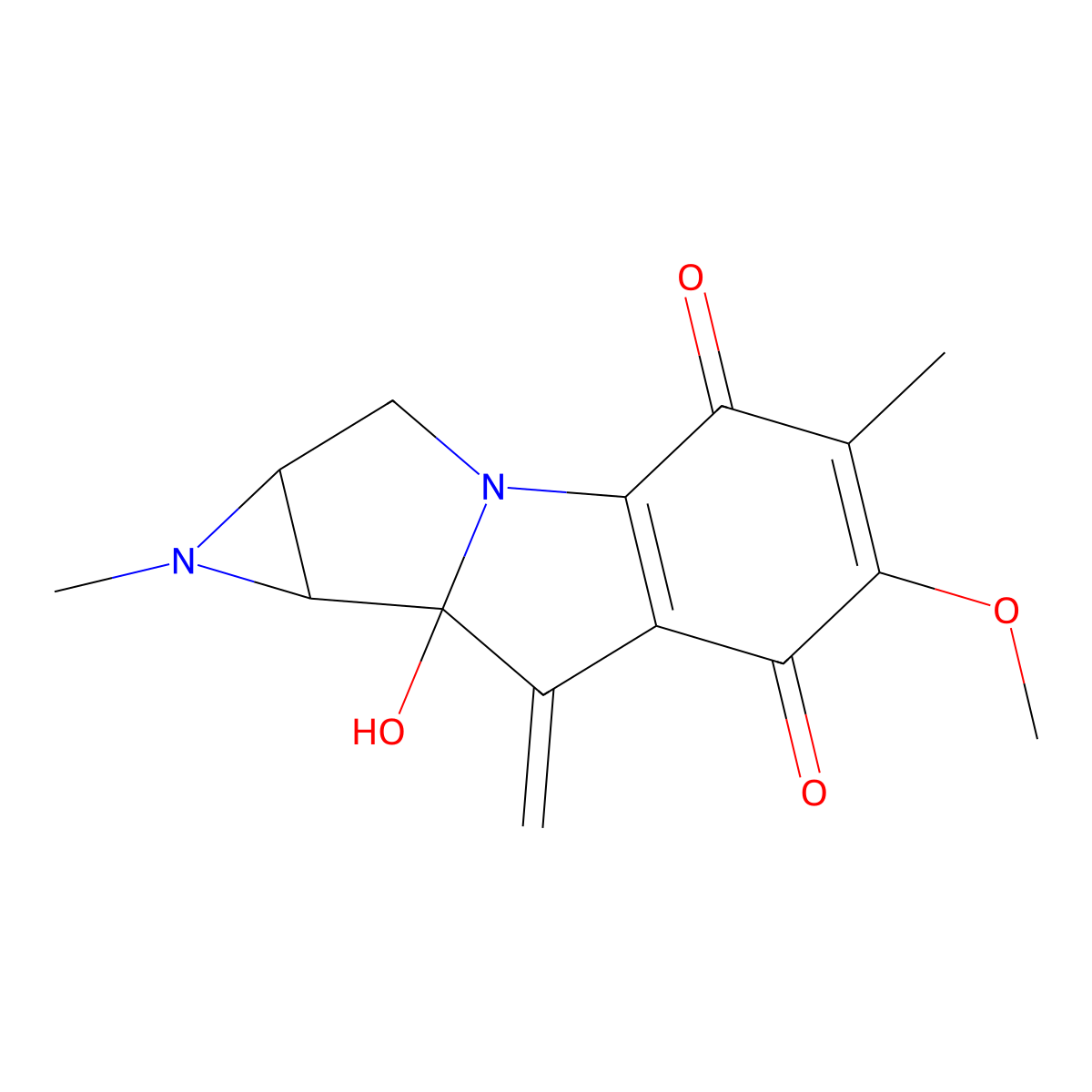10-Decarbamoyloxy-9-dehydromitomycin B molecular structure, CAS 74148-44-0
