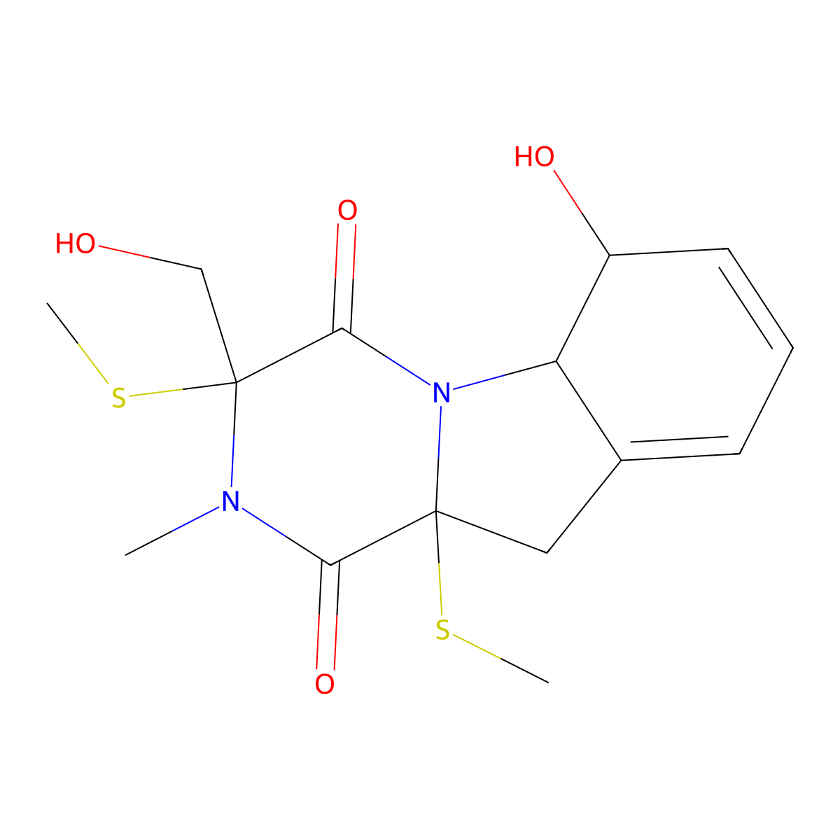 Bisdethiobis(Methylthio)Gliotoxin molecular structure, CAS 74149-38-5