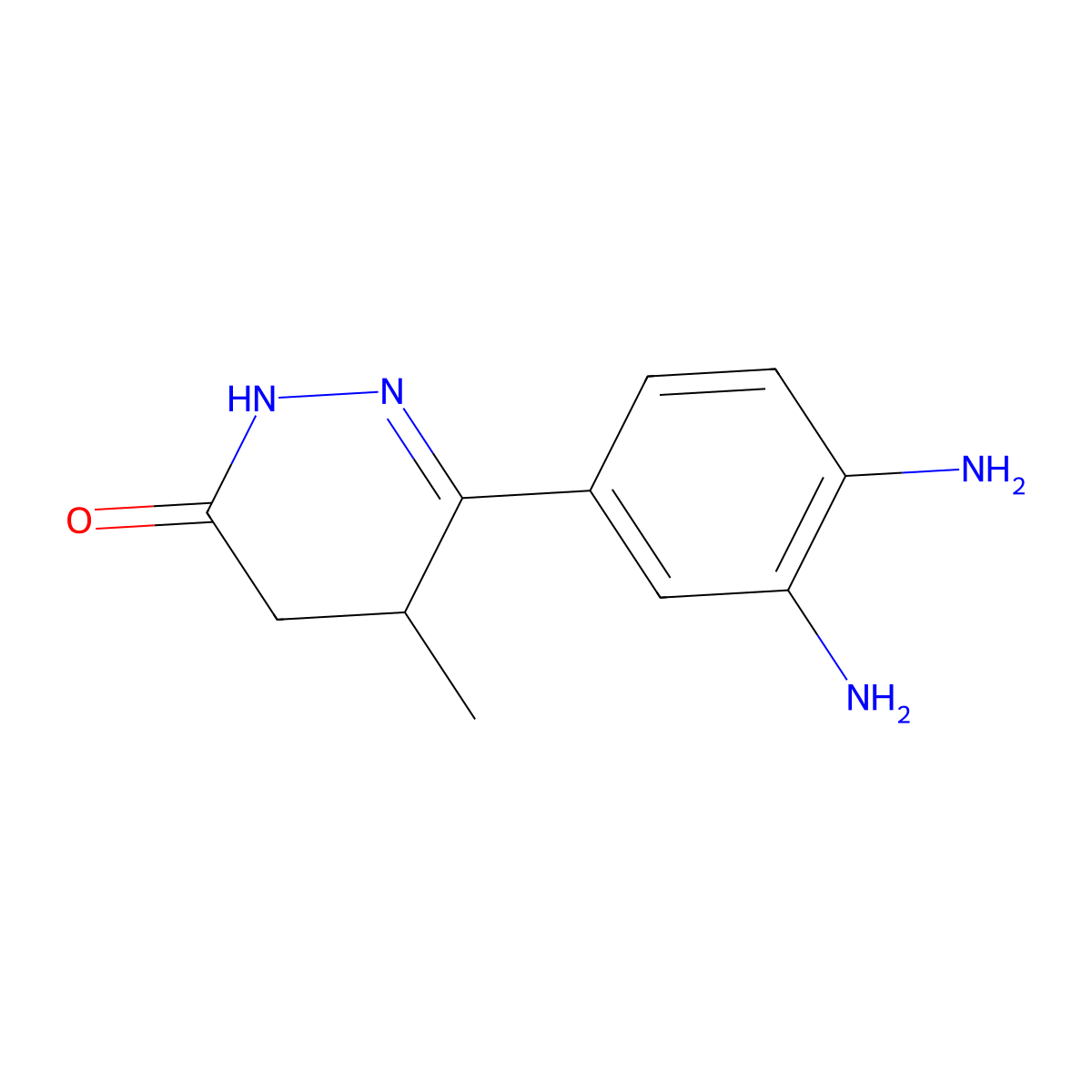 6-(3,4-Diaminophenyl)-5-methyl-4,5-dihydropyridazin-3(2H)-one molecular structure, CAS 74150-02-0