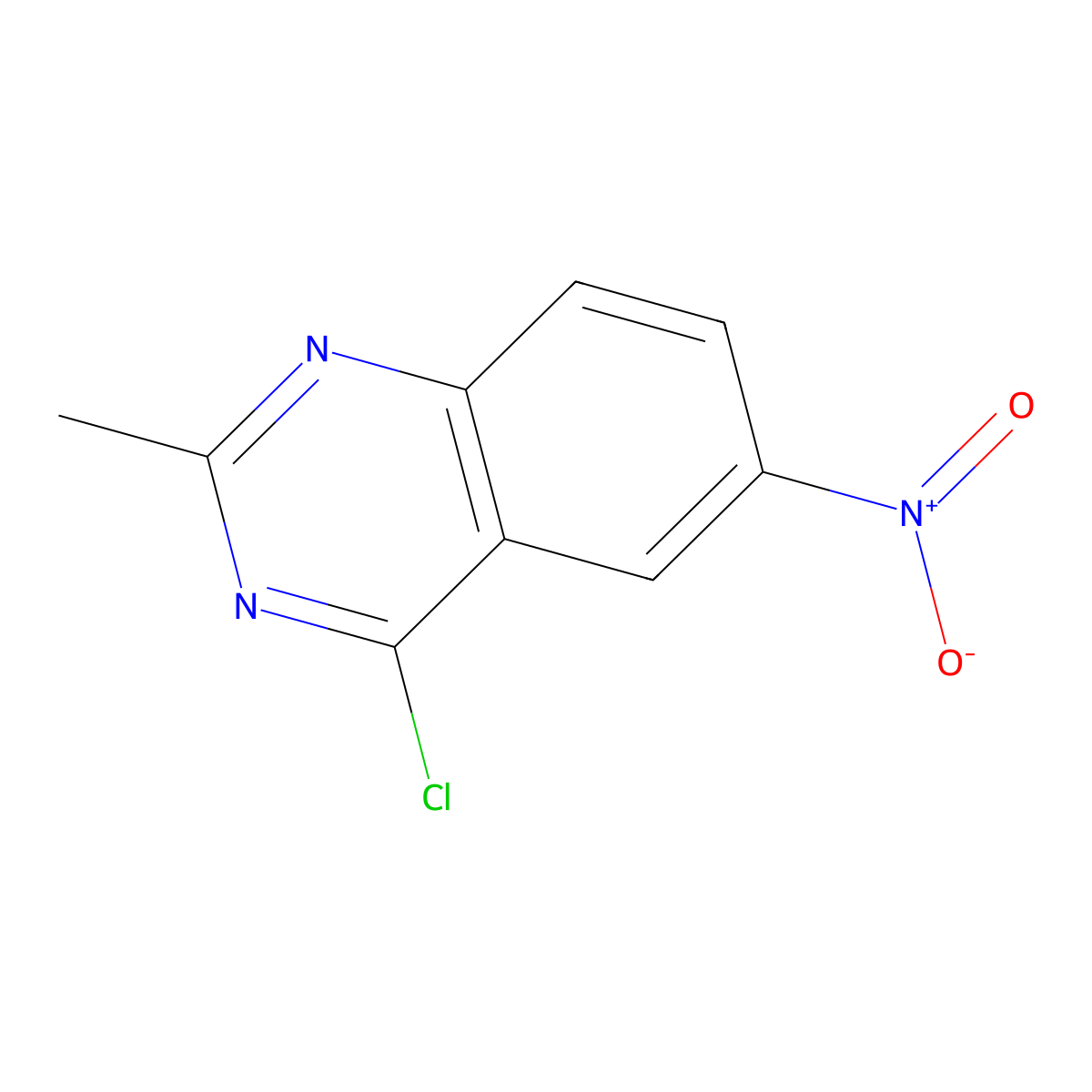 4-Chloro-2-methyl-6-nitroquinazoline molecular structure, CAS 74151-22-7