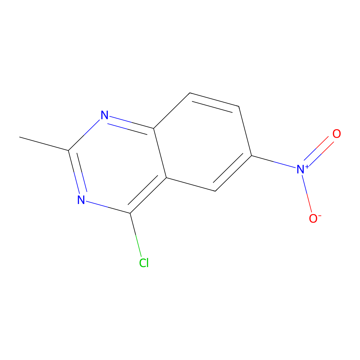 4-Chloro-2-methyl-6-nitroquinazoline molecular structure, CAS 74151-22-7