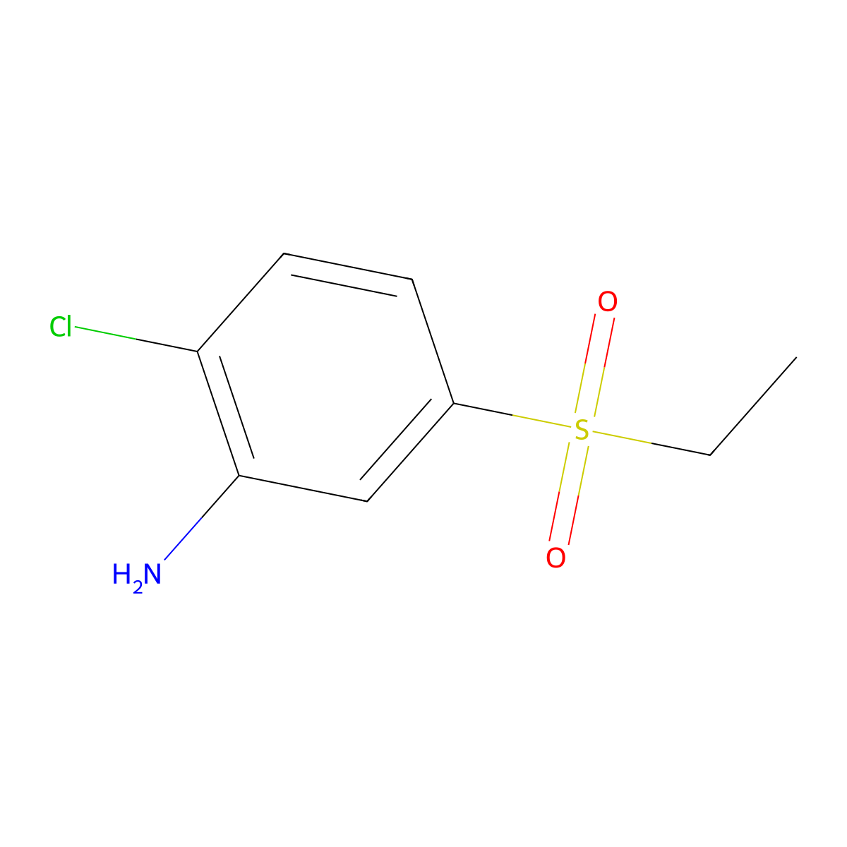 2-Chloro-5-(ethanesulfonyl)aniline molecular structure, CAS 74159-75-4