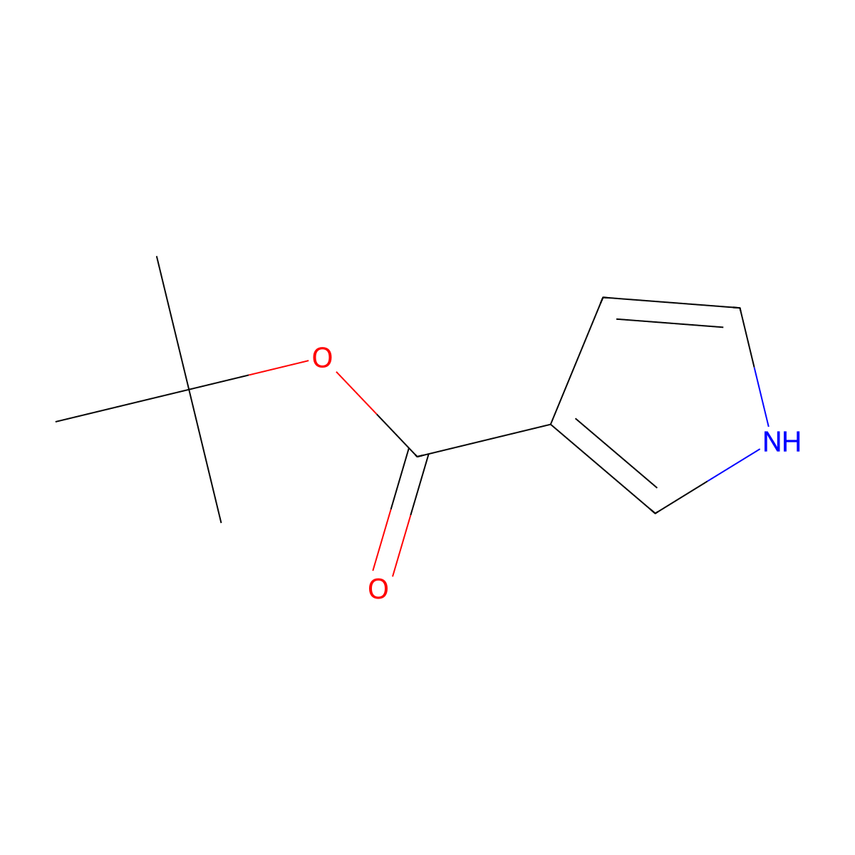 tert-butyl 1H-pyrrole-3-carboxylate molecular structure, CAS 741606-06-4