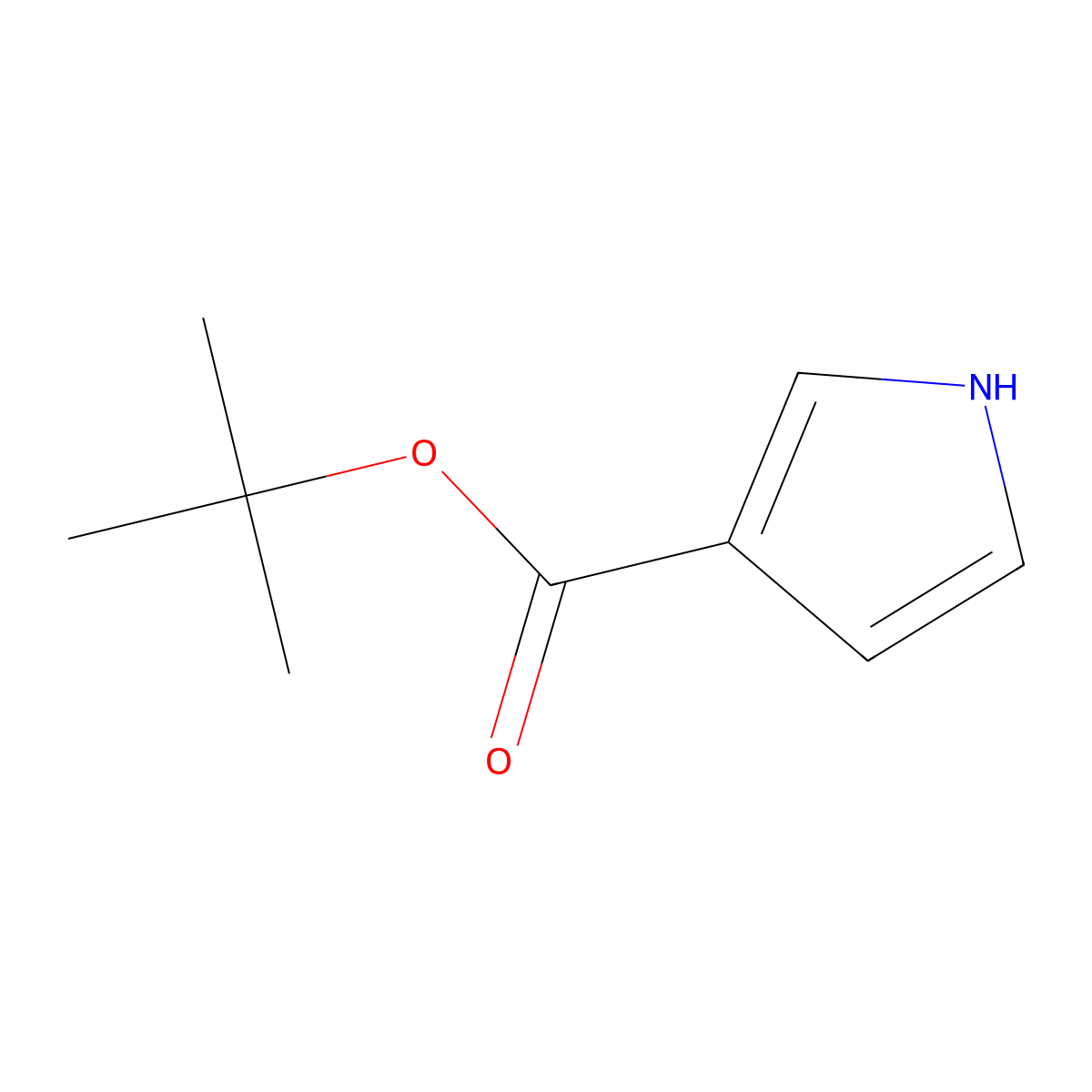 tert-butyl 1H-pyrrole-3-carboxylate molecular structure, CAS 741606-06-4