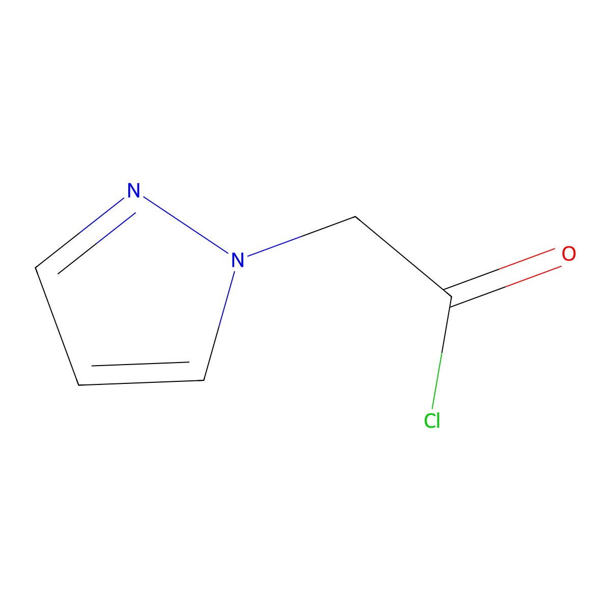 2-(1H-pyrazol-1-yl)acetyl chloride molecular structure, CAS 741626-52-8