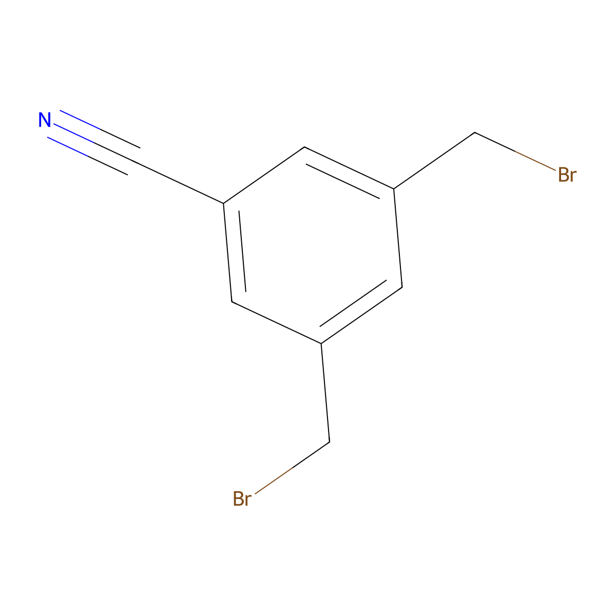 3,5-Bis(bromomethyl)benzonitrile molecular structure, CAS 74163-48-7