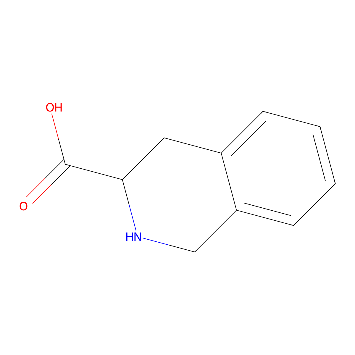 (-)-1,2,3,4-Tetrahydroisoquinoline-3-carboxylic acid molecular structure, CAS 74163-81-8