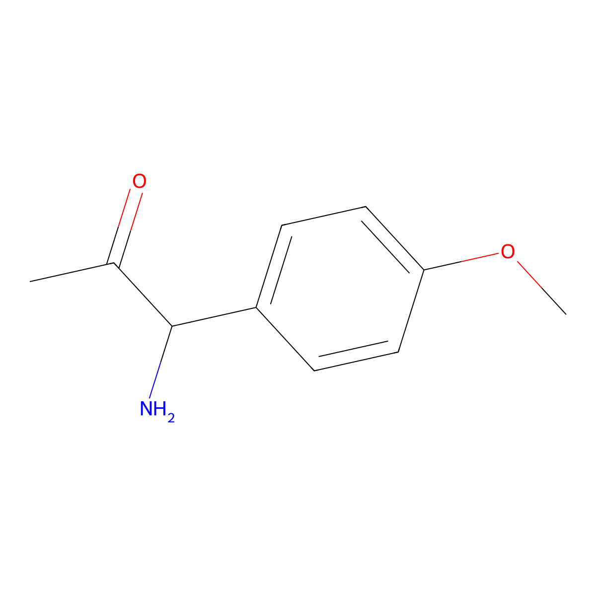 1-Amino-1-(4-methoxyphenyl)acetone molecular structure, CAS 741640-61-9