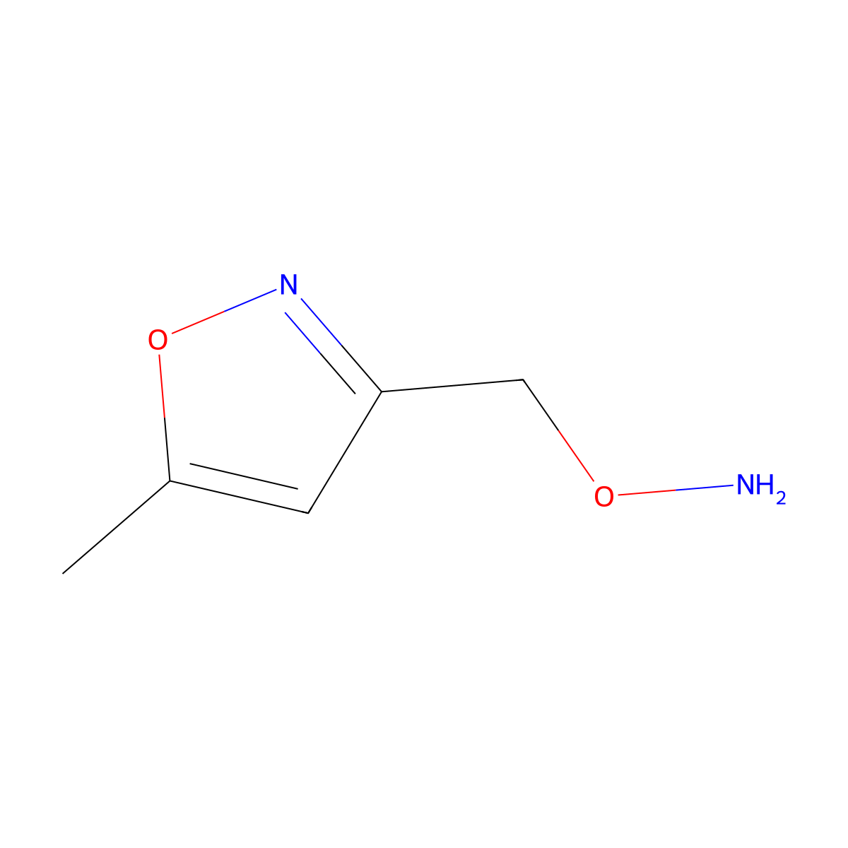 O-((5-methylisoxazol-3-yl)methyl)hydroxylamine molecular structure, CAS 741664-75-5