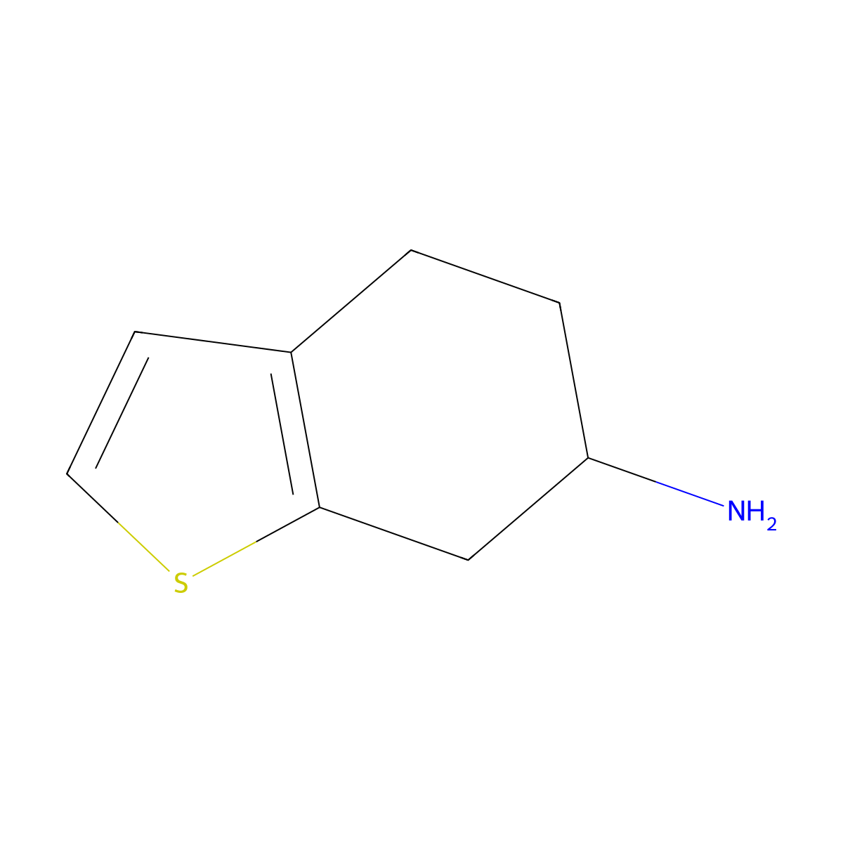 4,5,6,7-Tetrahydrobenzo[b]thiophen-6-amine molecular structure, CAS 741665-77-0
