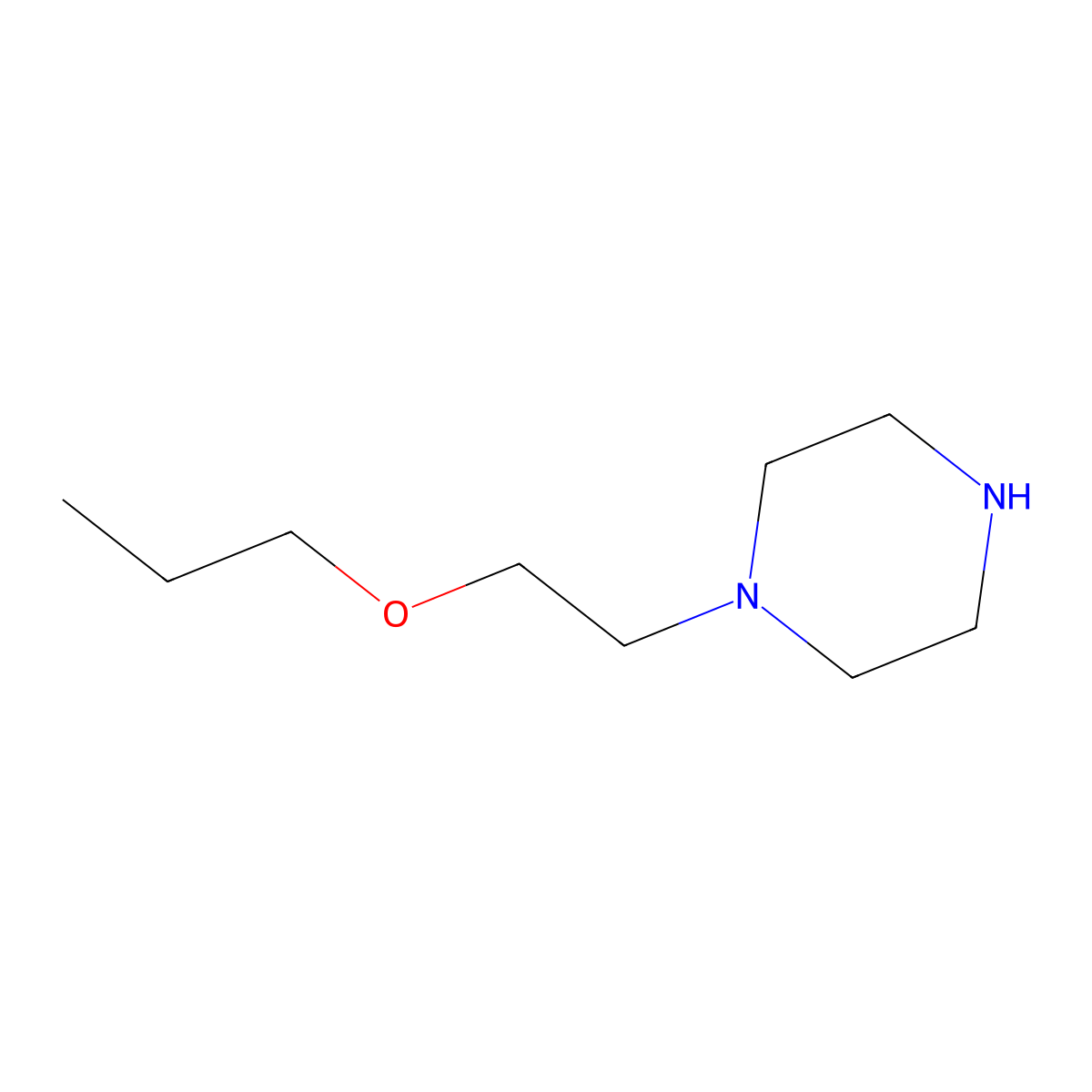 1-(2-Propoxyethyl)piperazine molecular structure, CAS 741667-07-2