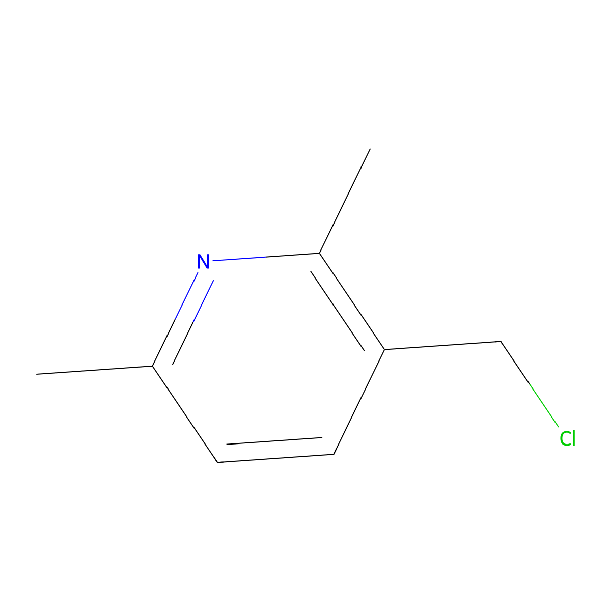 3-(Chloromethyl)-2,6-dimethylpyridine molecular structure, CAS 741668-77-9
