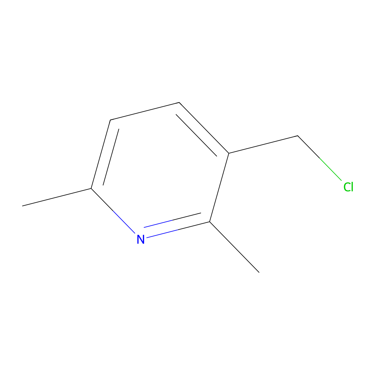 3-(Chloromethyl)-2,6-dimethylpyridine molecular structure, CAS 741668-77-9