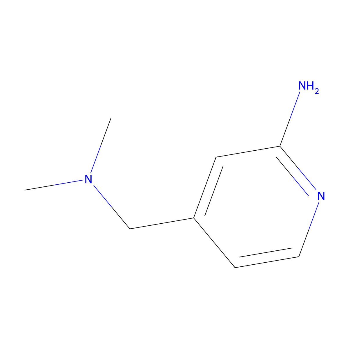 2-Amino-N,N-dimethyl-4-pyridinemethanamine molecular structure, CAS 741670-71-3
