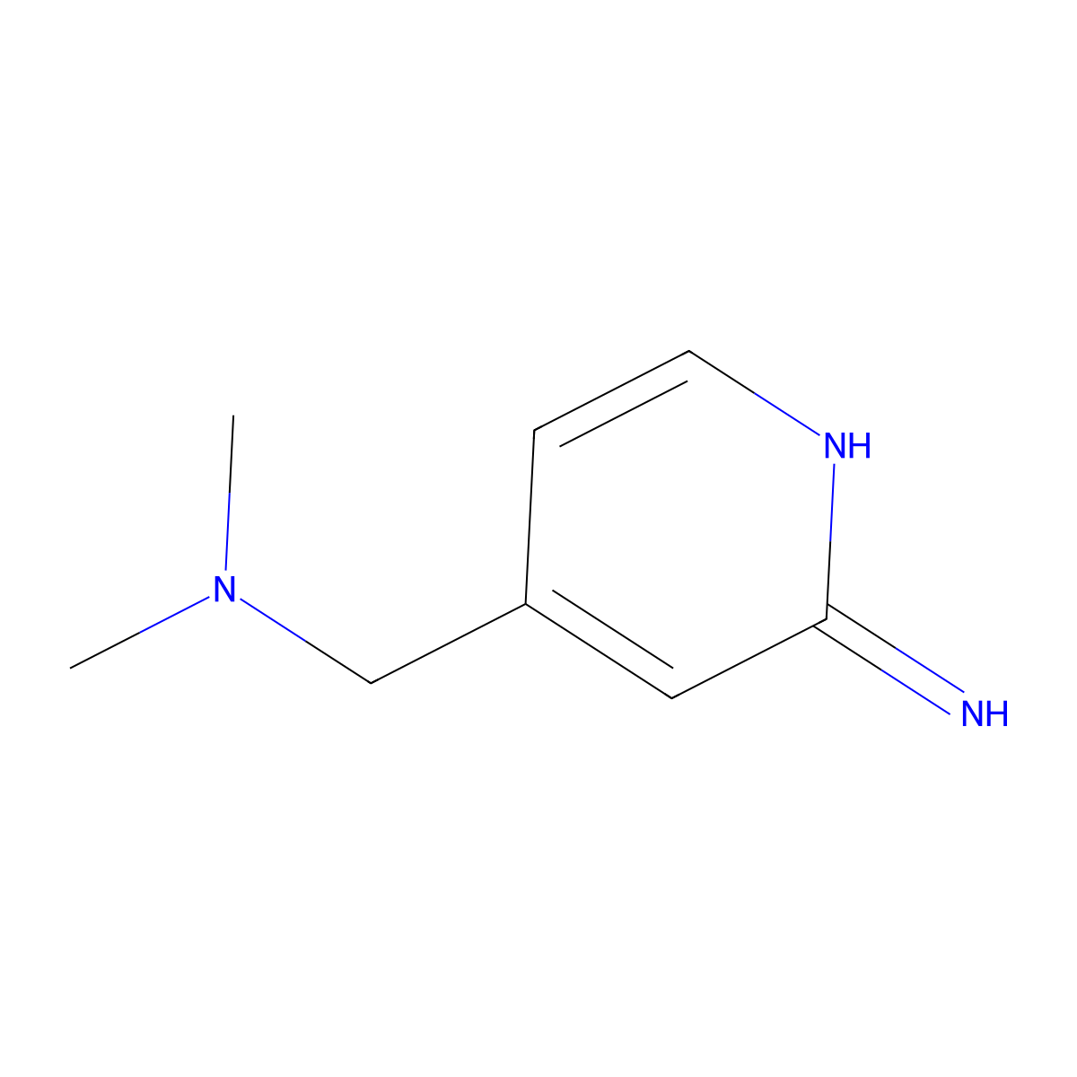 2-Amino-N,N-dimethyl-4-pyridinemethanamine molecular structure, CAS 741670-71-3