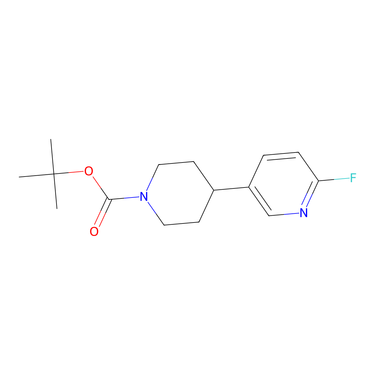 Tert-butyl 4-(6-fluoropyridin-3-YL)piperidine-1-carboxylate molecular structure, CAS 741683-17-0