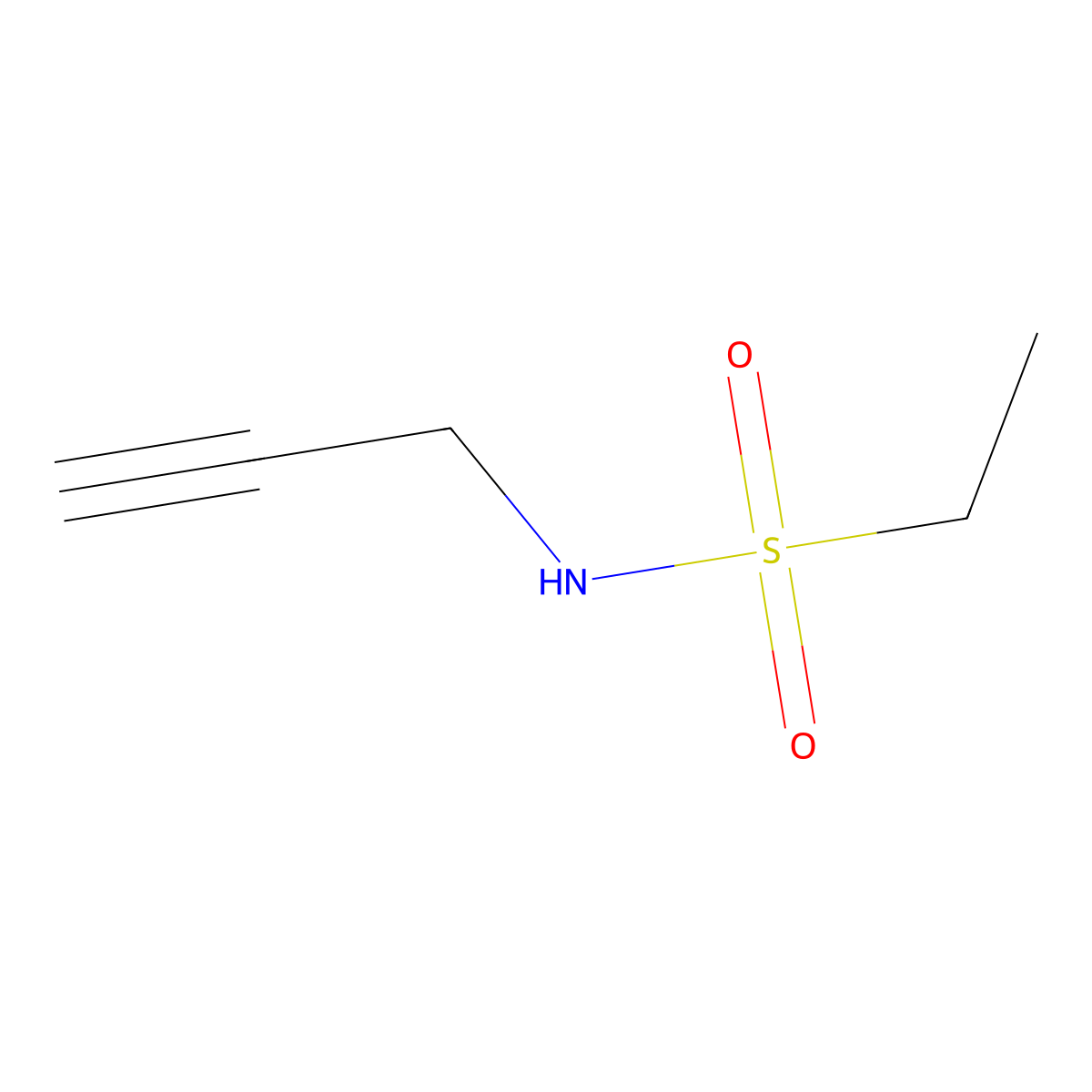 N-(prop-2-yn-1-yl)ethane-1-sulfonamide molecular structure, CAS 741688-51-7