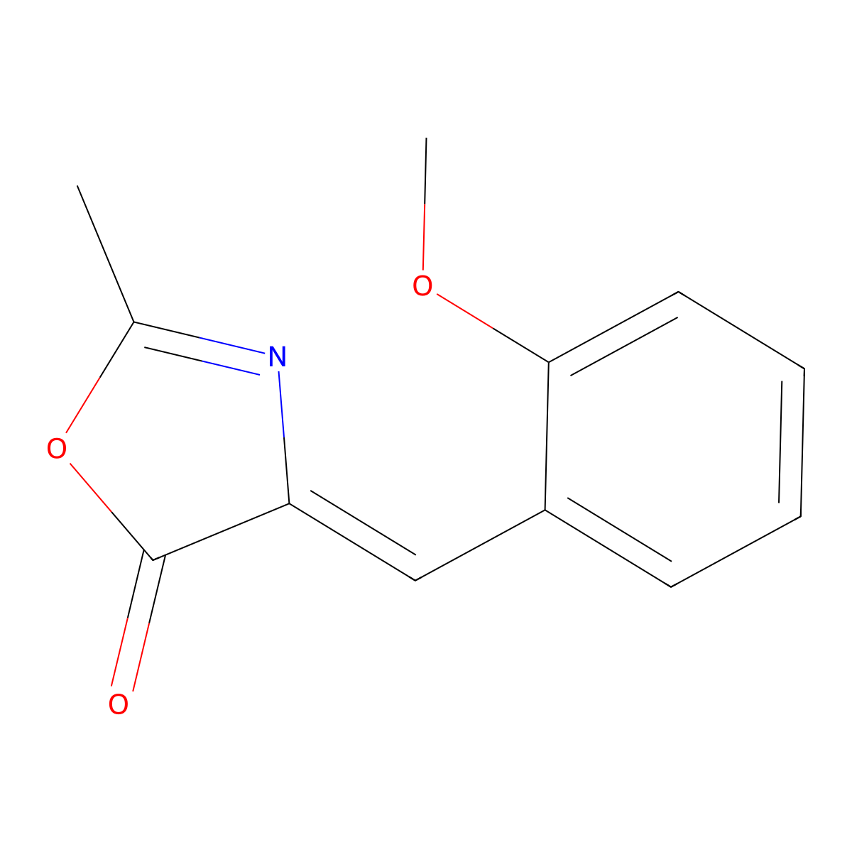 4-(2-Methoxybenzylidene)-2-methyloxazol-5(4H)-one molecular structure, CAS 74169-01-0