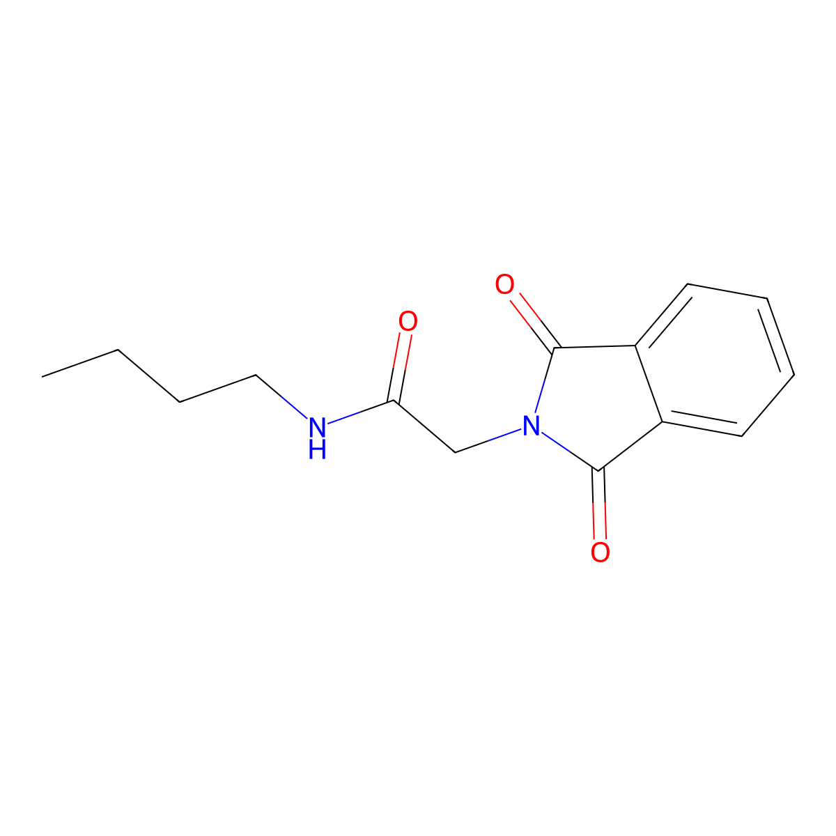 2-Isoindolineacetamide, N-butyl-1,3-dioxo- molecular structure, CAS 74169-72-5