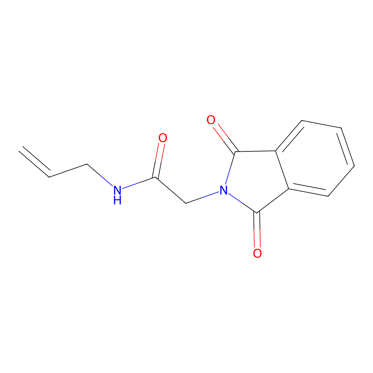 N-Allyl-2-(1,3-dioxoisoindolin-2-yl)acetamide molecular structure, CAS 74169-73-6