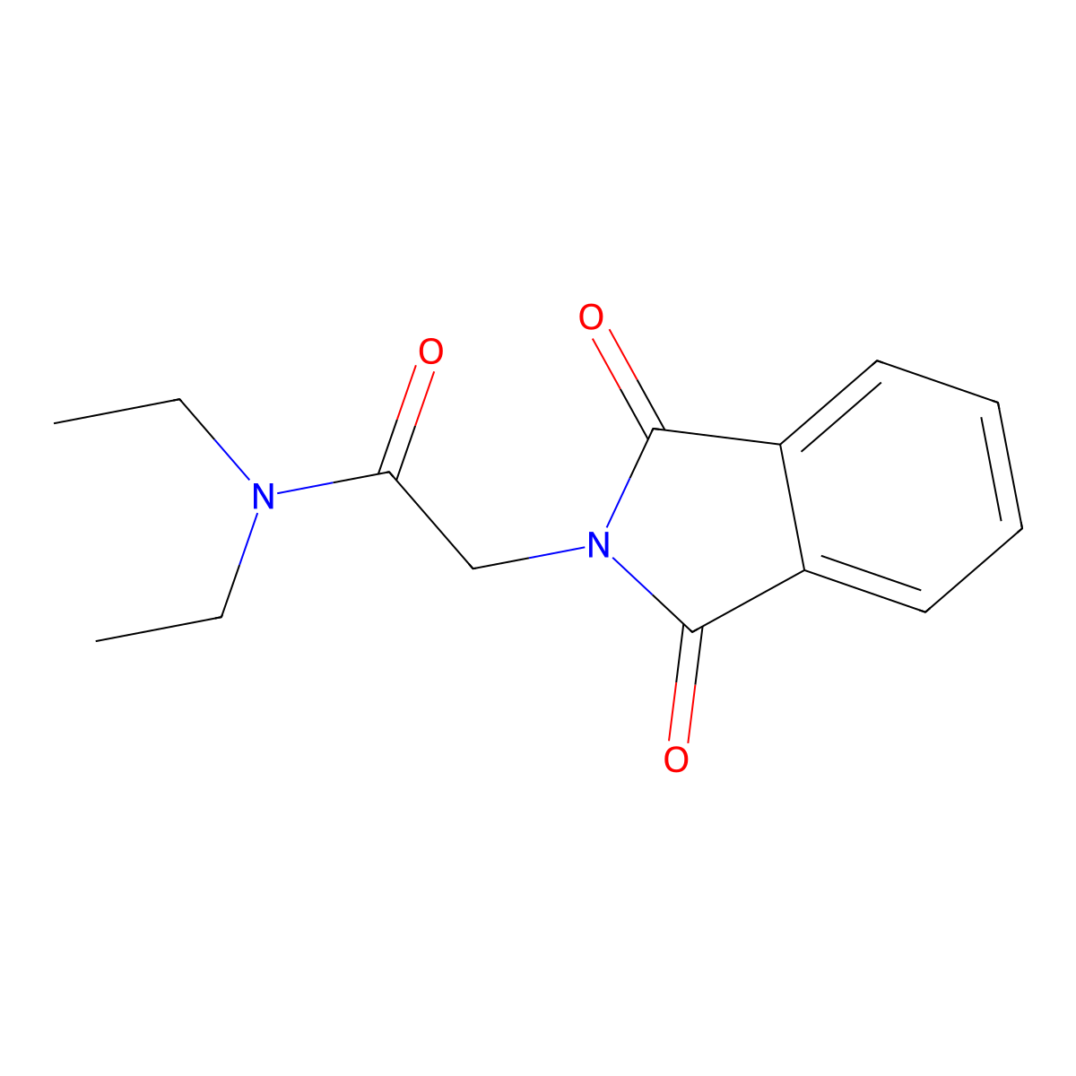 1,3-Dioxo-N-diethyl-2-isoindolineacetamide molecular structure, CAS 74169-74-7