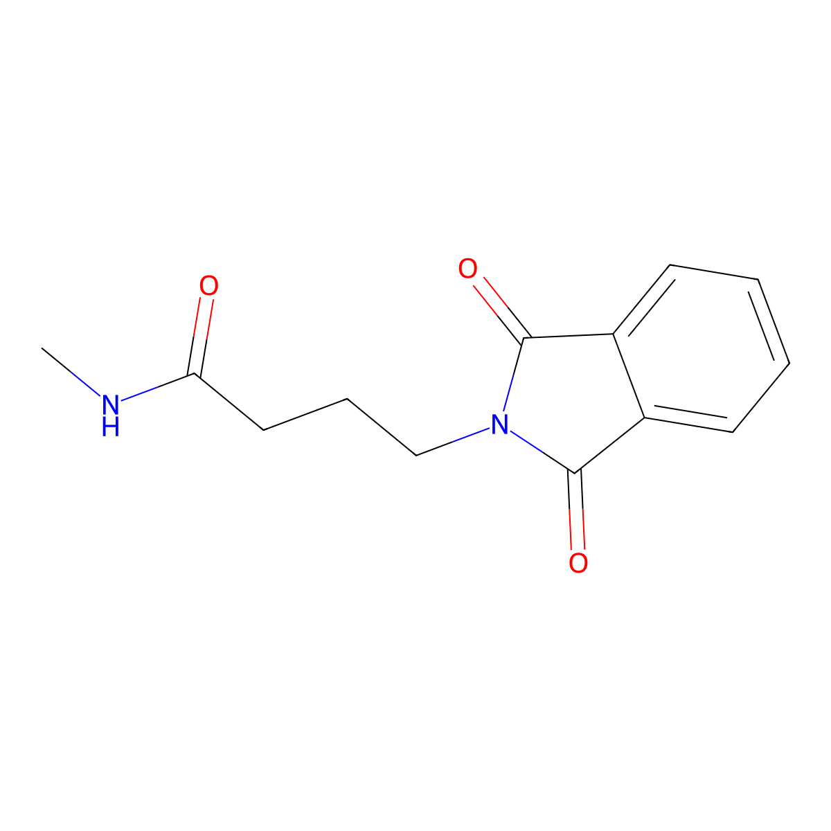 2-Isoindolinebutyramide, 1,3-dioxo-N-methyl- molecular structure, CAS 74169-76-9