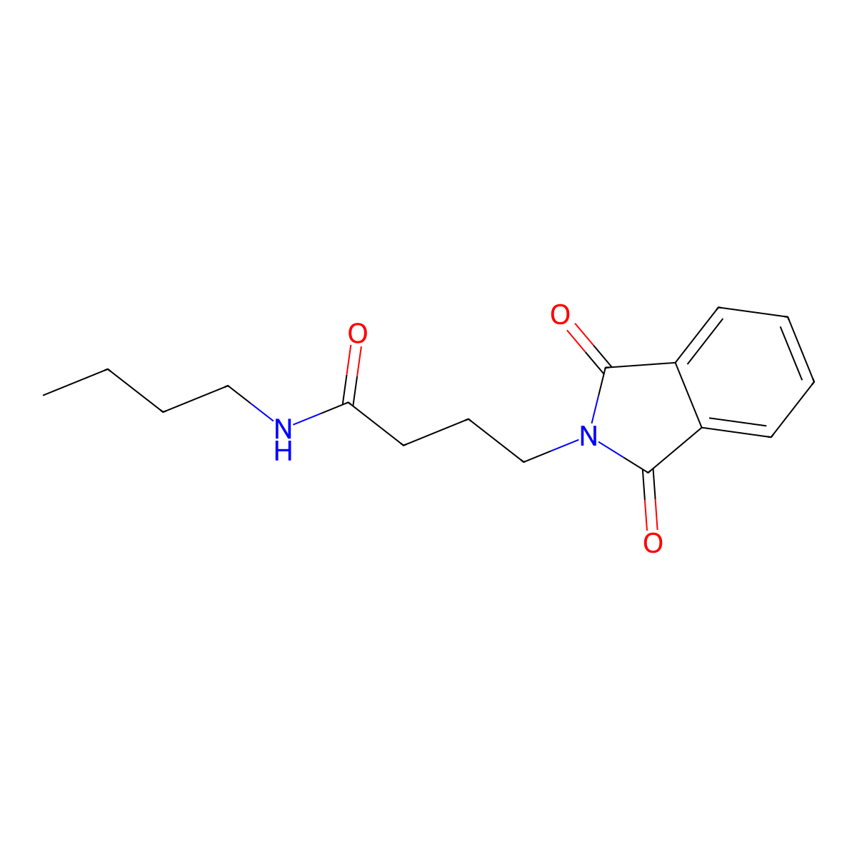 2-Isoindolinebutyramide, 1,3-dioxo-N-butyl- molecular structure, CAS 74169-77-0
