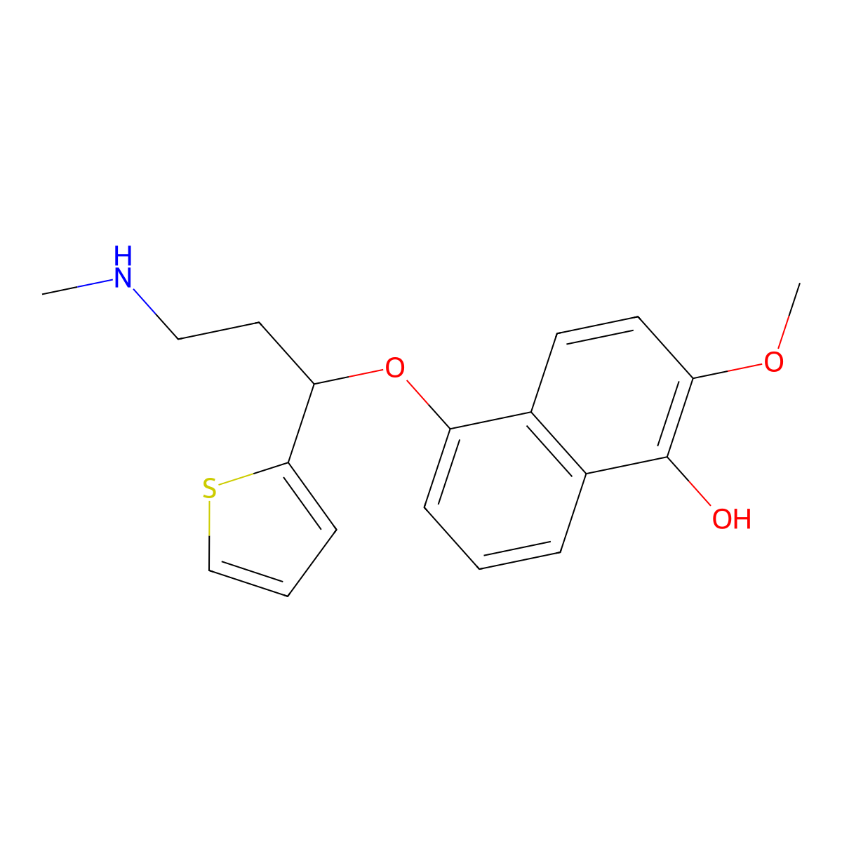 5-Hydroxy-6-methoxy duloxetine molecular structure, CAS 741693-79-8