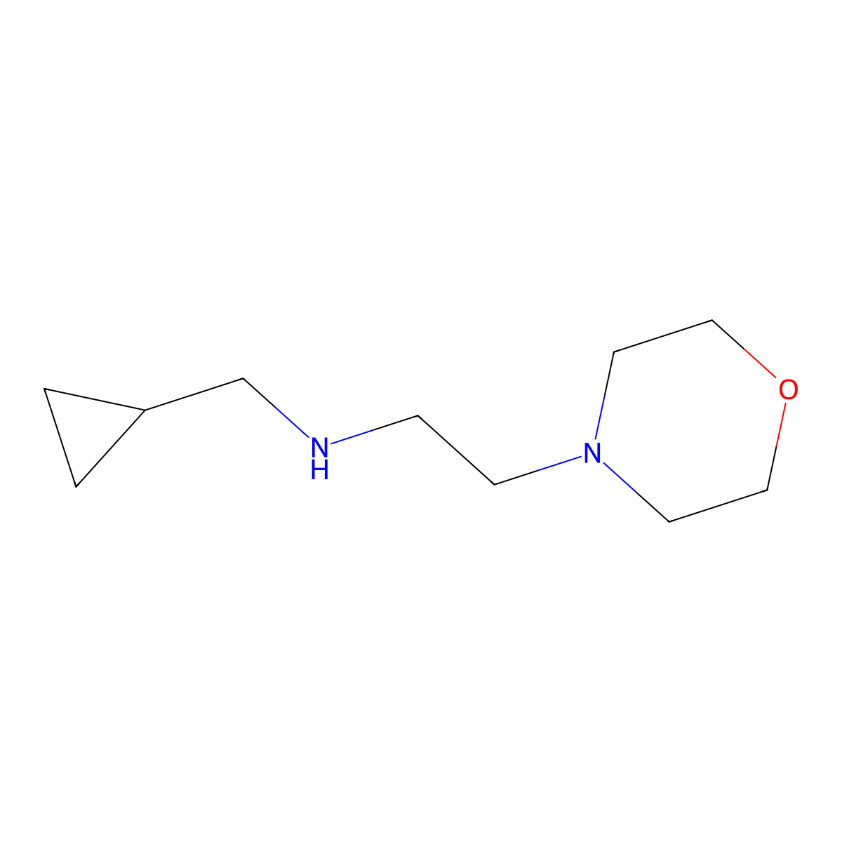 (Cyclopropylmethyl)(2-(morpholin-4-yl)ethyl)amine molecular structure, CAS 741698-36-2