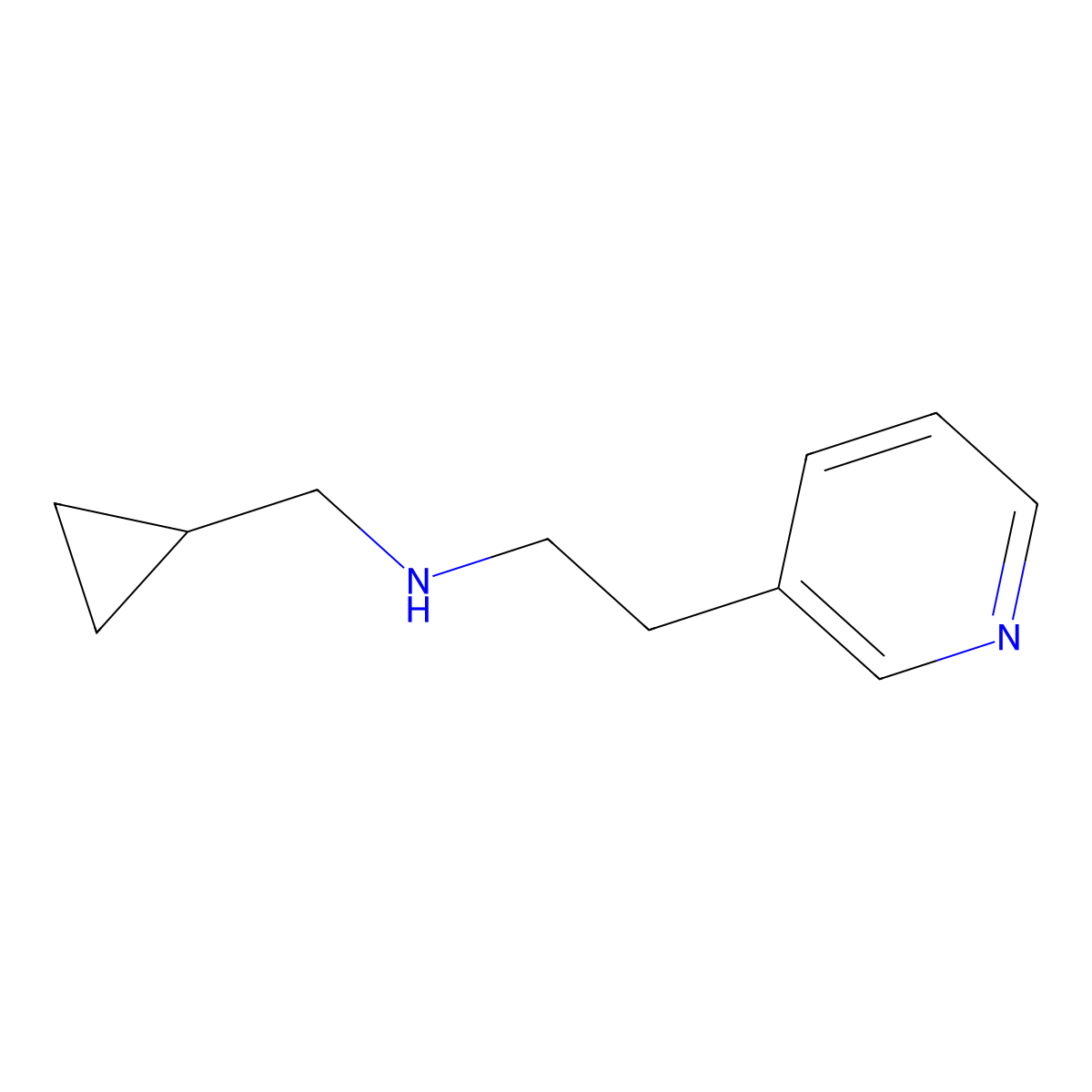 N-(Cyclopropylmethyl)-3-pyridineethanamine molecular structure, CAS 741698-39-5