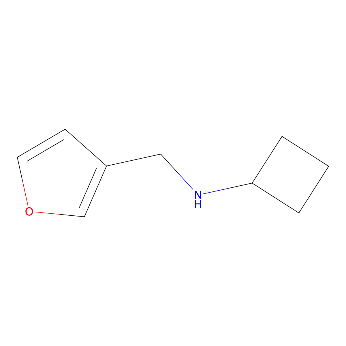 N-(furan-3-ylmethyl)cyclobutanamine molecular structure, CAS 741698-89-5