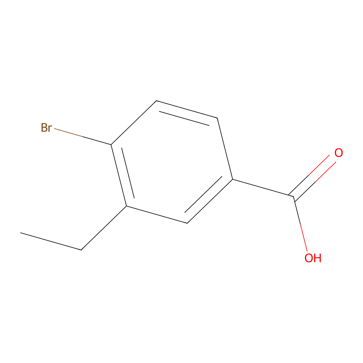 4-Bromo-3-ethylbenzoic acid molecular structure, CAS 741698-92-0