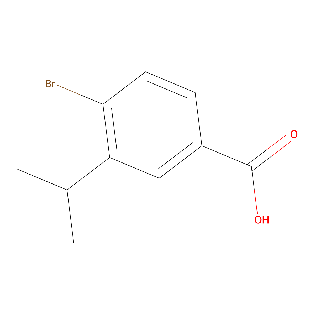 4-Bromo-3-isopropylbenzoic acid molecular structure, CAS 741698-94-2