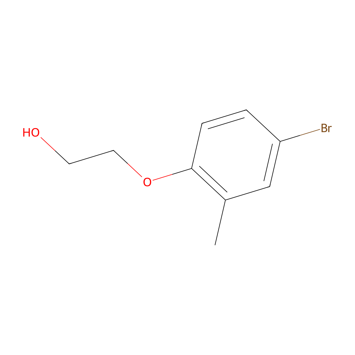 2-(4-Bromo-2-methylphenoxy)ethan-1-ol molecular structure, CAS 741699-20-7