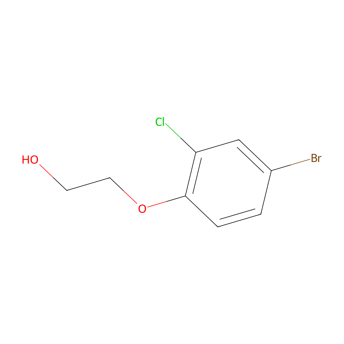 2-(4-Bromo-2-chlorophenoxy)ethan-1-ol molecular structure, CAS 741699-21-8