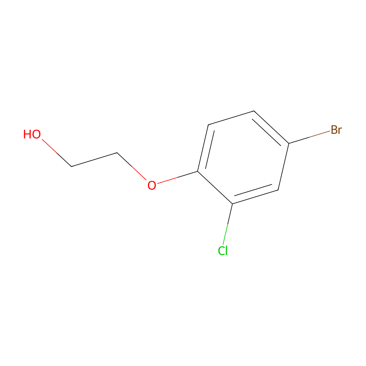 2-(4-Bromo-2-chlorophenoxy)ethan-1-ol molecular structure, CAS 741699-21-8