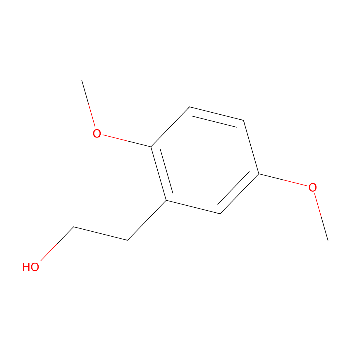 2,5-Dimethoxyphenethyl alcohol molecular structure, CAS 7417-19-8