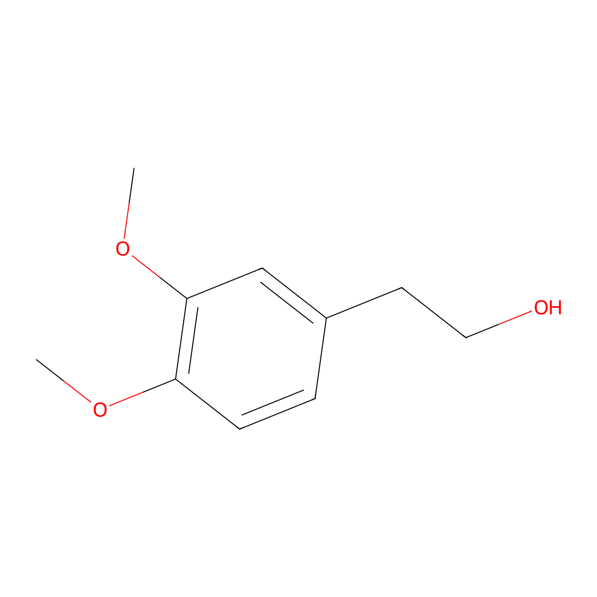3,4-Dimethoxyphenethyl alcohol molecular structure, CAS 7417-21-2