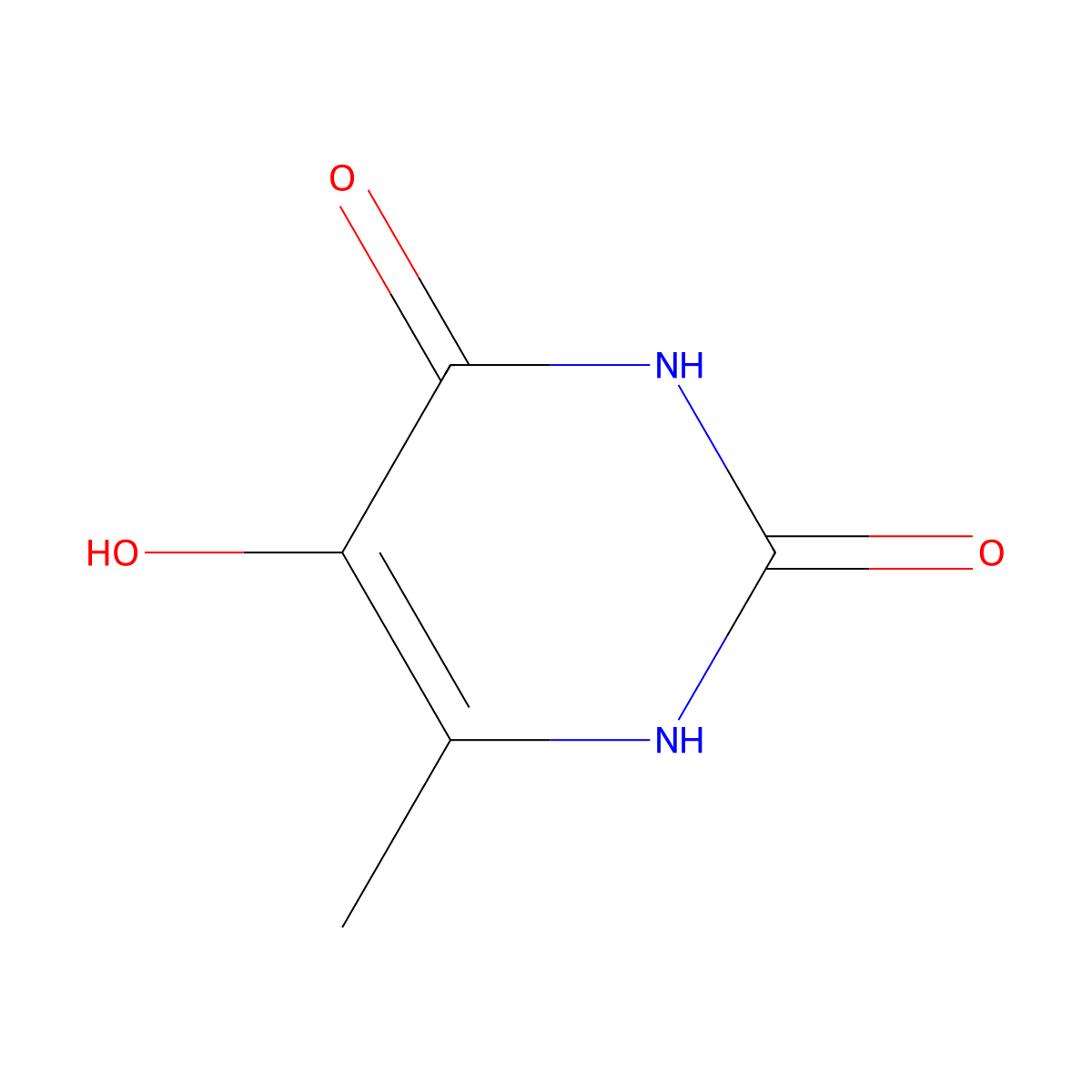 5-Hydroxy-6-methyl-2,4(1H,3H)-pyrimidinedione molecular structure, CAS 7417-28-9