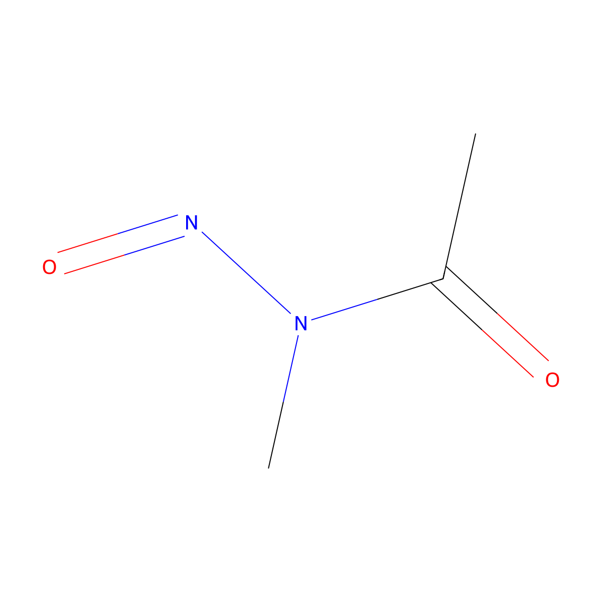 N-Methyl-N-nitrosoacetamide molecular structure, CAS 7417-67-6