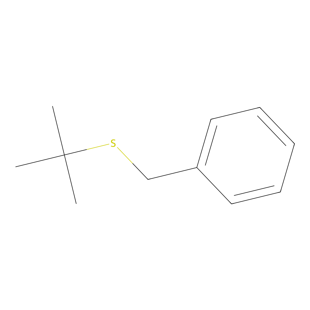 Benzene, [[(1,1-dimethylethyl)thio]methyl]- molecular structure, CAS 7417-73-4