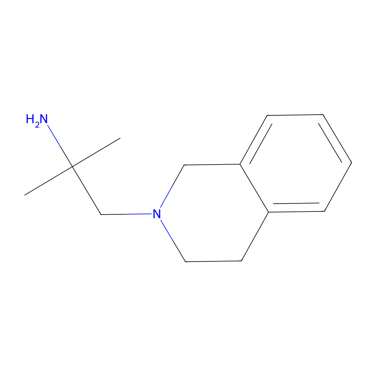 2(1H)-Isoquinolineethanamine, 3,4-dihydro-a,a-dimethyl- molecular structure, CAS 741705-80-6