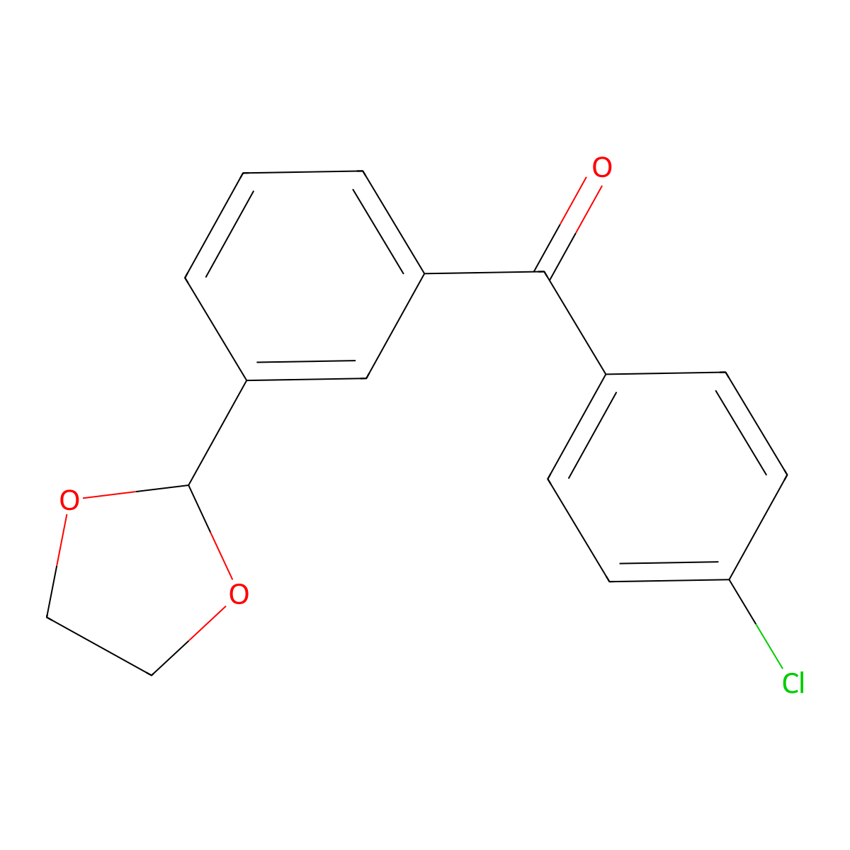 4'-Chloro-3-(1,3-dioxolan-2-YL)benzophenone molecular structure, CAS 741707-93-7