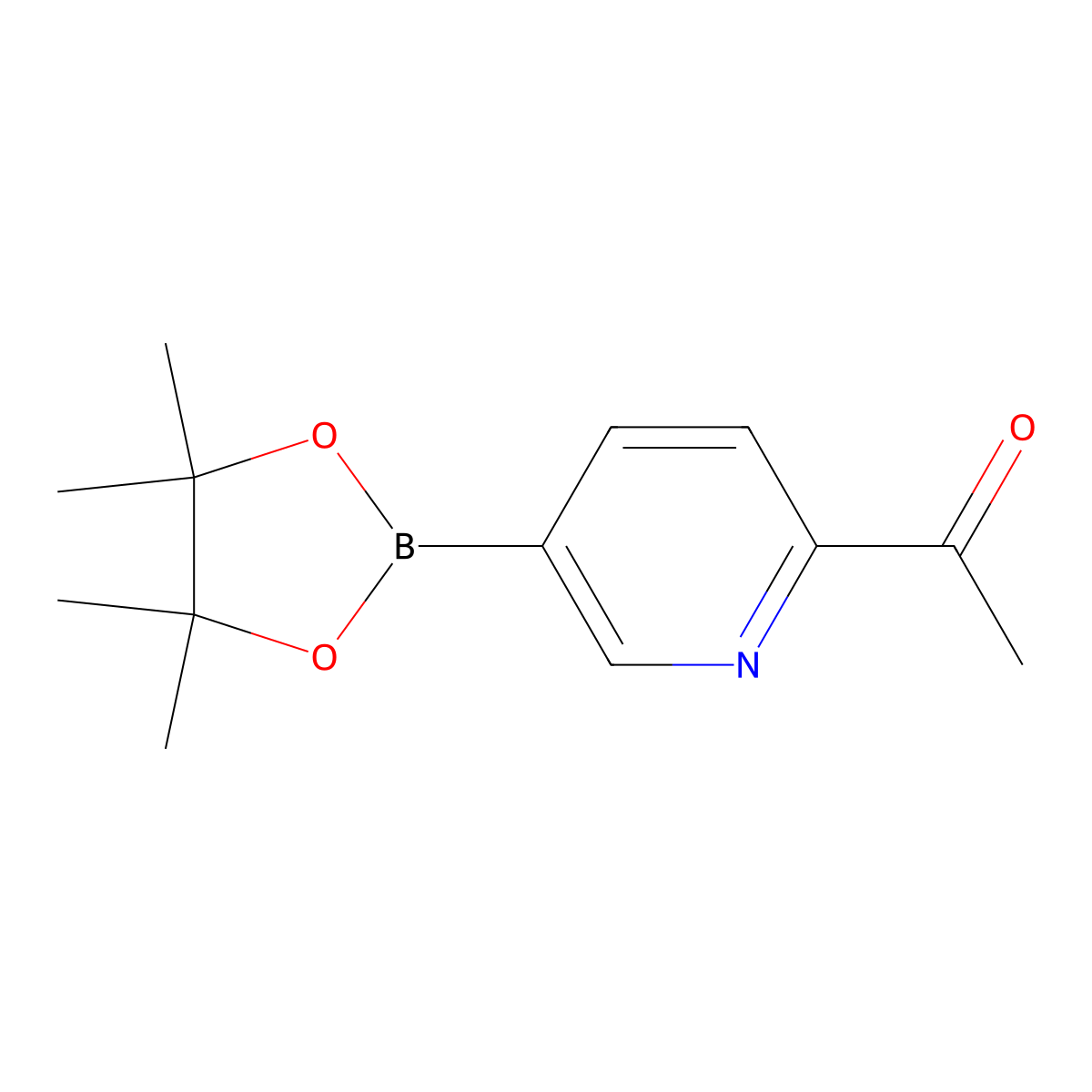 1-[5-(4,4,5,5-Tetramethyl-1,3,2-dioxaborolan-2-yl)pyridin-2-yl]ethan-1-one molecular structure, CAS 741709-59-1