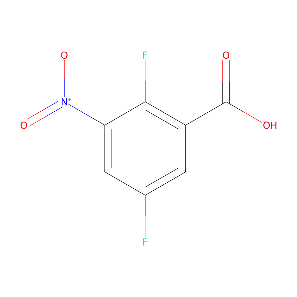 2,5-Difluoro-3-nitrobenzoic acid molecular structure, CAS 741721-49-3