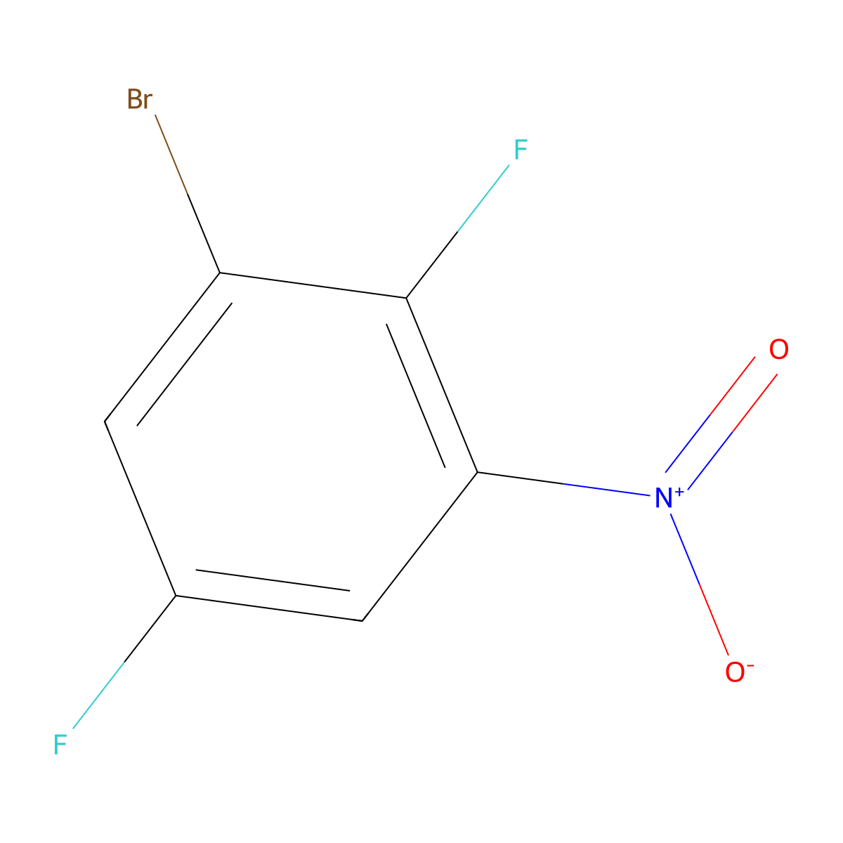1-Bromo-2,5-difluoro-3-nitrobenzene molecular structure, CAS 741721-51-7