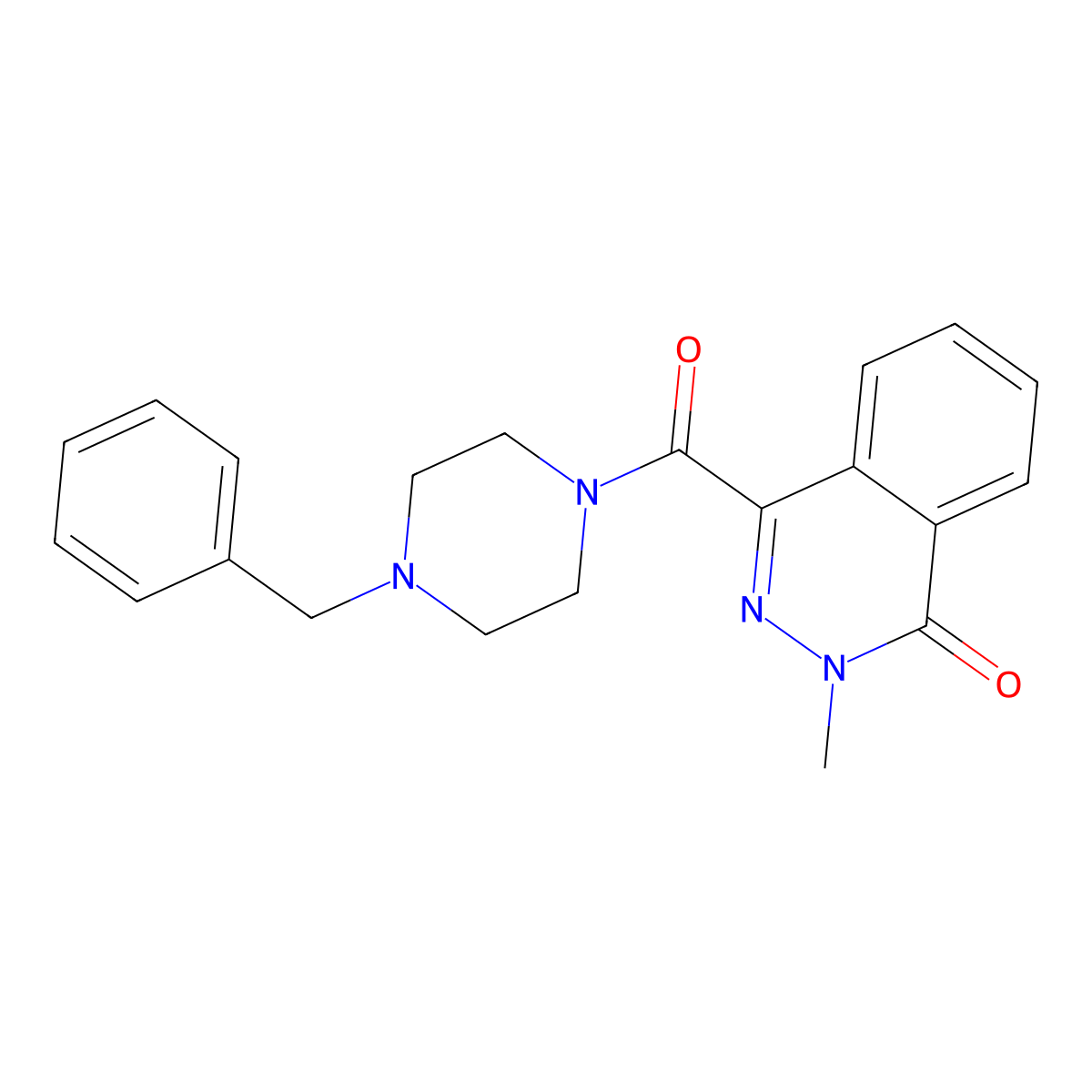 4-[(4-benzylpiperazino)carbonyl]-2-methyl-1(2H)-phthalazinone molecular structure, CAS 741727-52-6